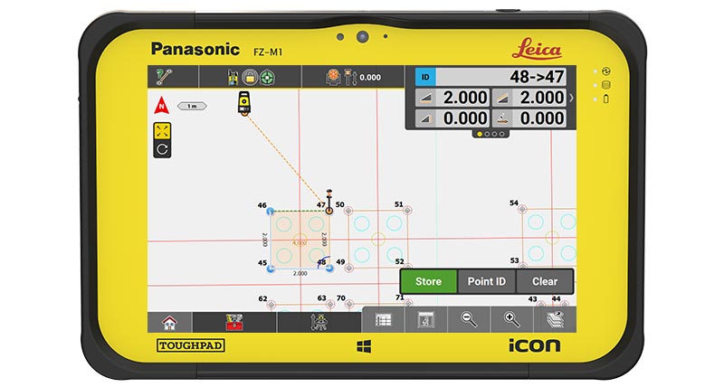 L'app Leica iCON verifica il corretto posizionamento sul sito di pareti, casseforme, colonne, tubi, ecc.